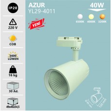 40W AZUR RAYSPOT 6500K-BEYAZ KASA